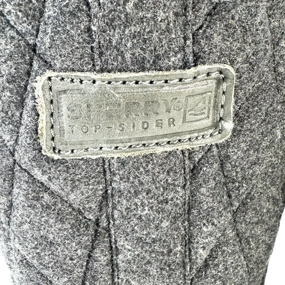 Women Sperry Top Sider Tall Quilt Rubber Riding Boots Size 7 Lined Gray 9769696